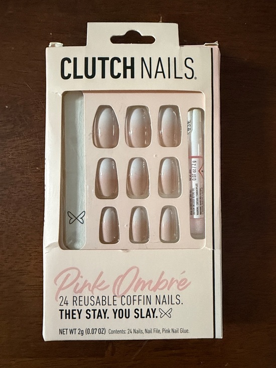 Other - Pink Ombré Reusable Coffin Nails - 24 Pack - bundle and save!